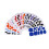 Down Jacket Fabric Patches, Multi-color (18 Pieces)   circle type 1