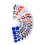 Down Jacket Fabric Patches, Multi-color (18 Pieces)   circle type 2