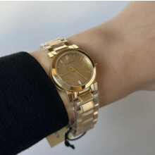 NEW BURBERRY WOMENS WATCH STEEL GOLD STRAP & GOLD DIAL BU9227 THE CITY