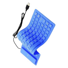 Portable Silicone Keyboards 85Keys Quiet Typing USB Wireds-Blue