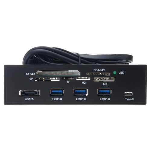 Built In USB3.0 Card Reader Front Panel with Type C USB3.1 Fast