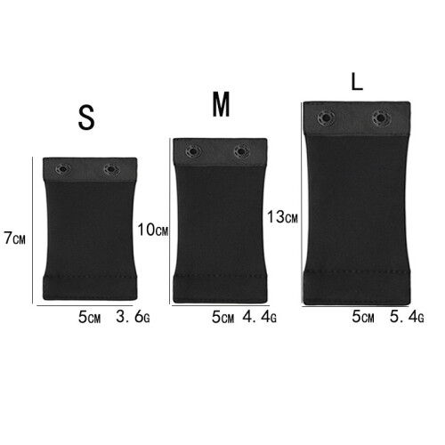 Extensor de Body con 2 Filas de Corchetes - Alargador de Algodón para Body Black 1