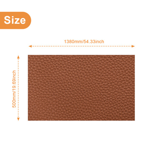 Plastic reparator autoadeziv piele artificiala 50x138 cm LightBrown 1