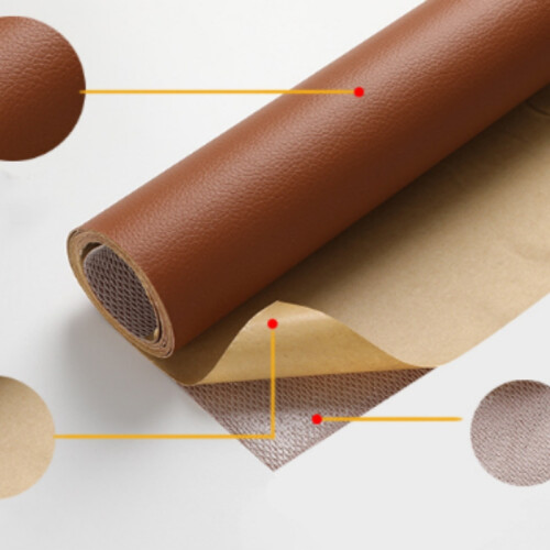 Plastic reparator autoadeziv piele artificiala 50x138 cm LightBrown 2