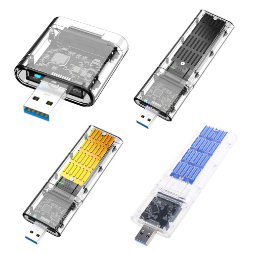 USB 3.0 Gen1 M.2  Solid Disk Drive-Blue with back shell 1
