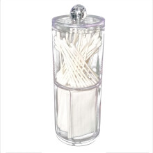 Elegante organizer da bagno, barattolo da farmacia in plastica acrilica trasparente con dispenser, custodia leggera e resistente per mantenere