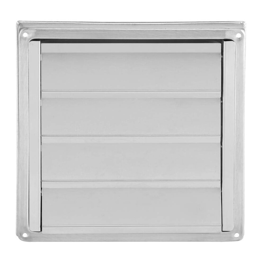 Outdoor Dryer Vent Cover, Gravity Moving Flap Stainless Steel Grille, 100Mm Square, Protect Against Odors Durable 304 Stainless Steel For Various 9358999417530