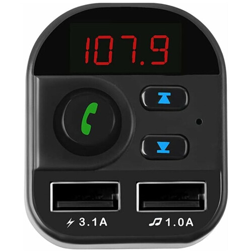 Πομπός FM Bluetooth για κλήσεις χωρίς χέρια για αυτοκίνητο, διακόπτης φωτισμού 2