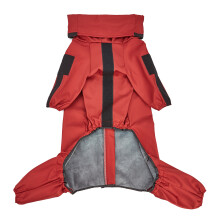 Pet Rain Coat Rainwear Body Cover for Puppy Dog-Red XXXL