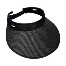Chapeau à visière à larges bords pour femme, protection-Noir