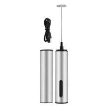 Rechargeable Milk Frother Handheld Coffee Electric Whisk-Set 1