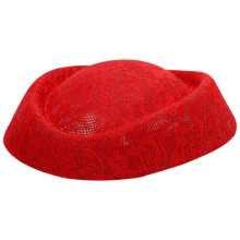 Base de chapeau fascinante élégante, couvre-chef-Grand rouge