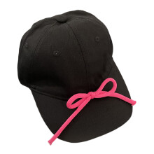 Chapeau de Baseball à nœud coloré, mignon chapeau à nœud-Noir