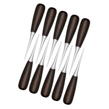 10Pcs Leather Piercing Awls Tool Wood Handle Sewing Awls Tool