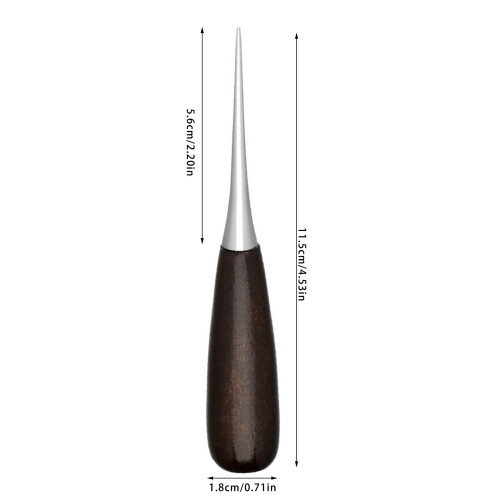 10Pcs Leather Piercing Awls Tool Wood Handle Sewing Awls Tool 2