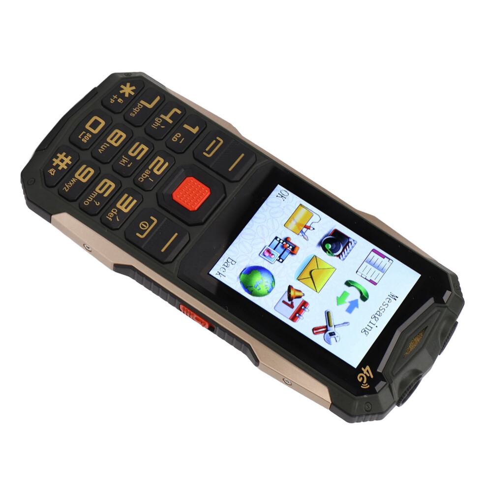 2.8In Hd Seniors Phone 4800Mah Dual Sim Voice Broadcast Green 6941372217440