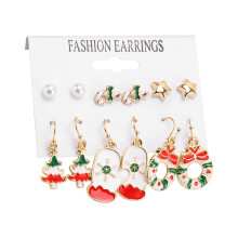 Lightweight Alloy Christmas Earrings Set for Parties & Daily Wear