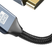 Câble d'interface multimédia 8K HD de 1,00 m (3,3 pieds) en gris pour TV, ordinateur portable, projecteur