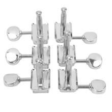 6 Stück Metal Retro Stil E-Gitarrensaiten Stimmmechaniken Silber