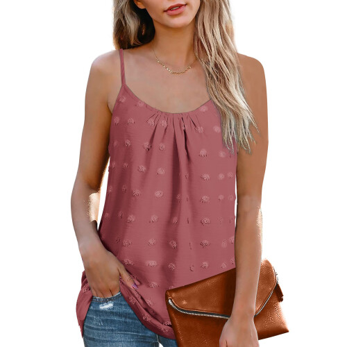 Γυναικείο Tank Top Plus Size με Καλοκαιρινές Τιράντες και Ρυθμιζόμενες Τιράντες, Μαλακό 1