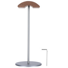 Desktop Headset Holder, Black Walnut Wood & Aluminum for Lightweight Disassembled Design, Scratch-Resistant Finish with Thickened Stable Base for