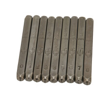 Metallbuchstabenstempel 9 Stück, 0,12 Zoll, aus hochkarbonisiertem Stahl, für Schmuck und DIY