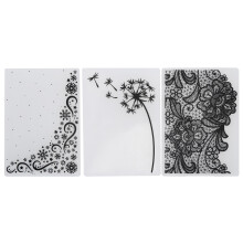 Embossingfolder met paardenbloemmotief, benodigdheden voor het maken van kaarten. Transformeer je knutselprojecten met reliëfdesigns. Duurzaam