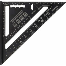 Équerre de menuisier multifonctionnelle en alliage d'aluminium pour angles de 90 et 45, avec finition anticorrosion.