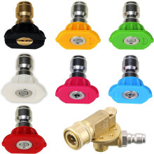 Angoli versatili per ugello idropulitrice ad alta pressione, adattatore girevole a connessione rapida da 4500 PSI, kit di accoppiamento girevole con
