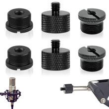 Mic Stand Adapter Set, Aluminum Alloy Construction Offers Anti-Corrosion Protection, Multi Functional Clamp Mount For Flexible Equipment