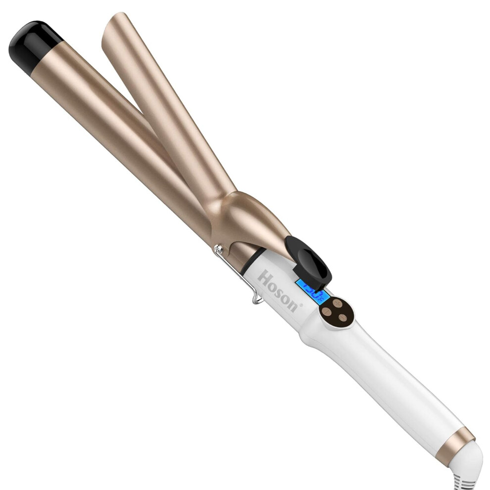 Salon-Quality 1/4 Inch Curling Iron, Ceramic Tourmaline Coating for Reduced Hair Damage and Frizz, Fast Heating with Adjustable Heat Levels for All