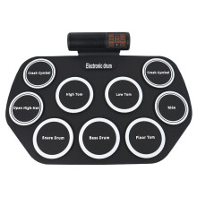 (Black) Dual bluetooth portable hand drum