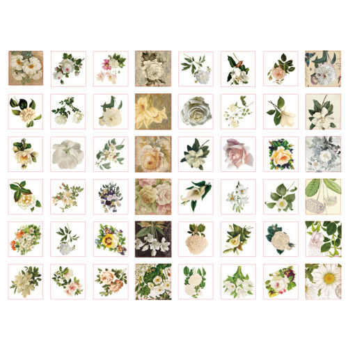 100 STÜCKE Handbuch Dekoration Aufkleber Blume 2