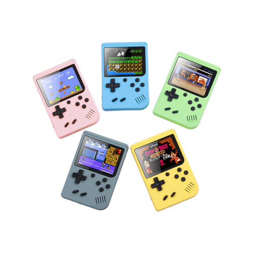 (Yellow) (Pink) Handheld Game Players Portable Retro Video Console