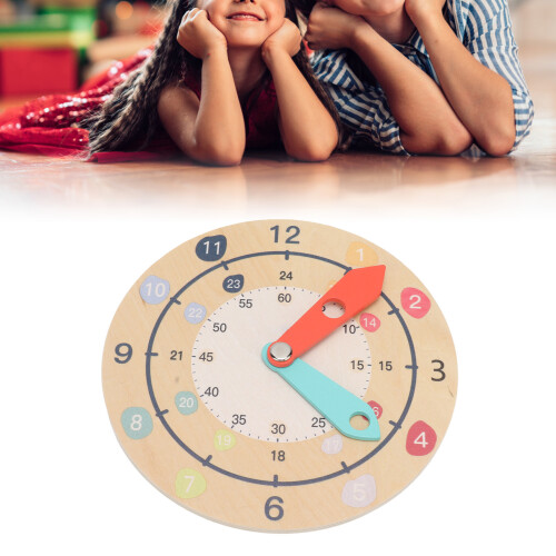 Interactive 3-Layer Learning Clock 15x15cm for Kids' Time Education 2