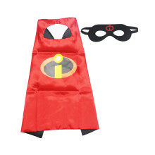 (Cartoon Ultraman, L) Ninja Turtle Cape Cloak with Eye Mask Set Kids Halloween Cosplay Costume Party Outfit