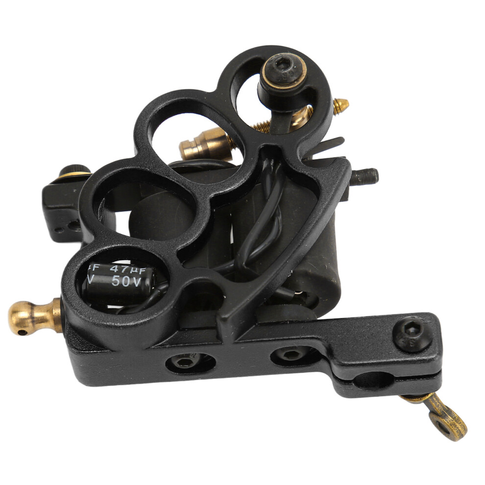 Black 10 Wrap Coil Tattoo Machine, 5V Start, Lightweight