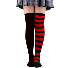 (StyleS)Halloween Over Knee Socks Striped Adults Christmas Gifts Fashionable Comfortable Women Socks