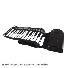 (Piano black) 49 key piano hand roll with trumpet
