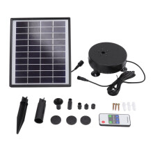 Solcellsdriven fågelbadsfontänpump, 6W utomhusträdgårdsdekorationsfontän, automatiskt vattenbristskydd, lätt att använda och rengöra med