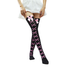 Halloween Cosplay Knee High Thigh Socks Costume Festive Party Cartoon Pattern Elastic Women's Stockings