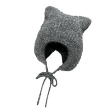 Joli chapeau en peluche ours, doux et chaud, réglable,-Gris