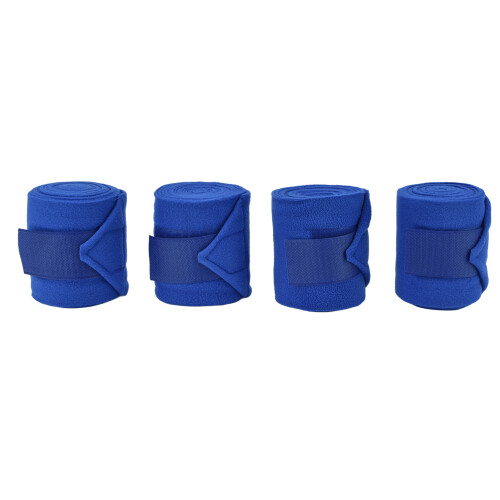 Blue 4-Piece Horse Leg Wraps with Loop Fasteners - Soft Polyester Support Kit 2