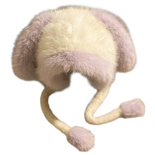 Chapeau oreilles de lapin, chapeau en peluche-oreilles violettes