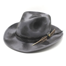 Chapeau Vintage en détresse pour hommes et femmes,-Gris foncé