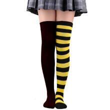 (StyleC)Halloween Over Knee Striped Socks for Adults, Christmas Gifts Fashionable Comfortable Thigh High Stockings