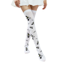 Halloween Cartoon Pattern Over Knee Thigh High Socks Cosplay Costume Party Festive Wear