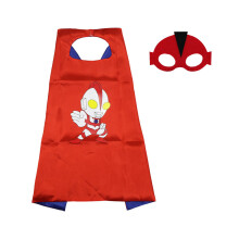 (Ultraman, S) Ninja Turtle Cape Cloak with Eye Mask Set Kids Halloween Cosplay Costume Party Dress Up
