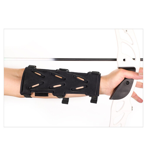 Archery Arm Guard Recurve Bow Shooting Protector, Black, 23x11cm 2