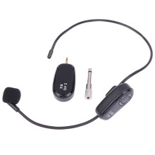 Cuffia Wireless Universale 2.4G Ape Amplificatore Didattico Suono Orecchio Appeso Microfono Microfono